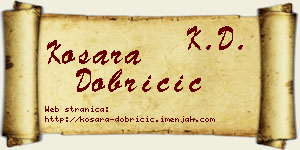 Kosara Dobričić vizit kartica